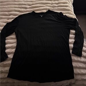 Black WOOL Long Sleeve Women's Top